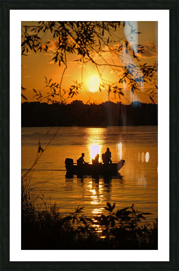 Sunset on Turtle Lake Picture Frame print