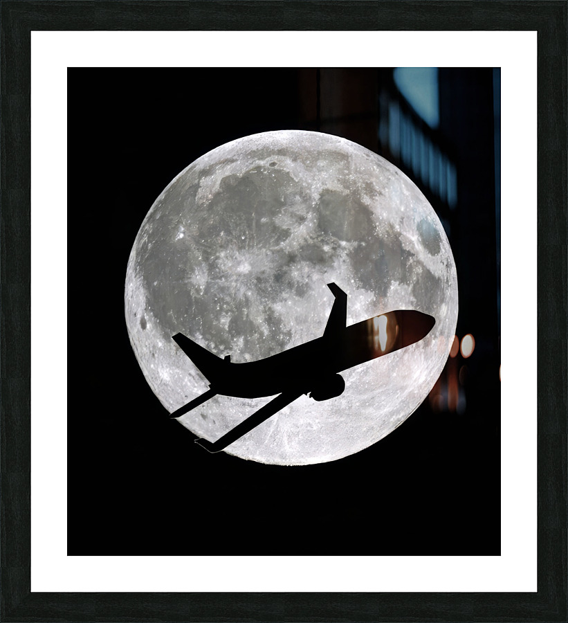 Planet moon Picture Frame print