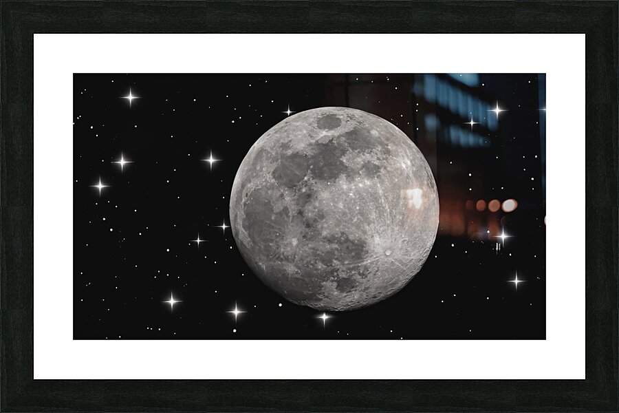 Full Moon Picture Frame print