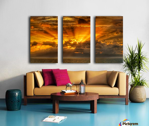 Polynesian Sunrise Split Canvas print