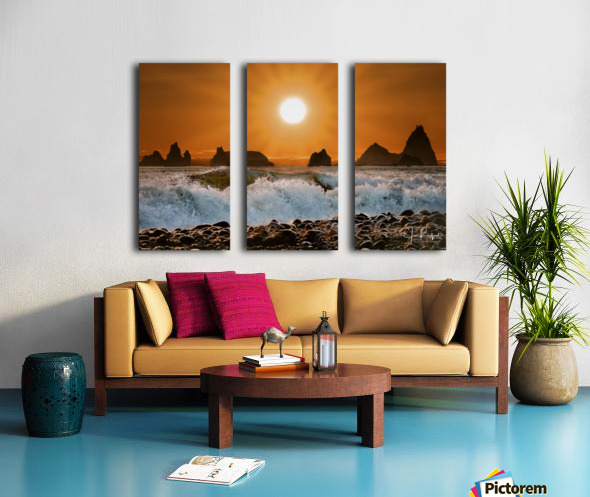 Sunset at Rialto Beach Split Canvas print
