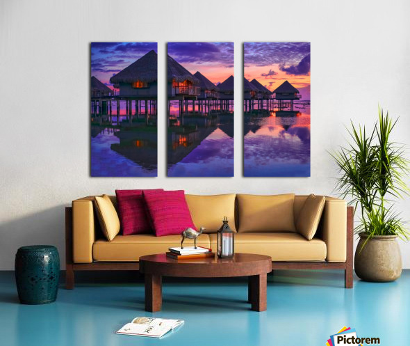 Twilight in Tahiti Split Canvas print