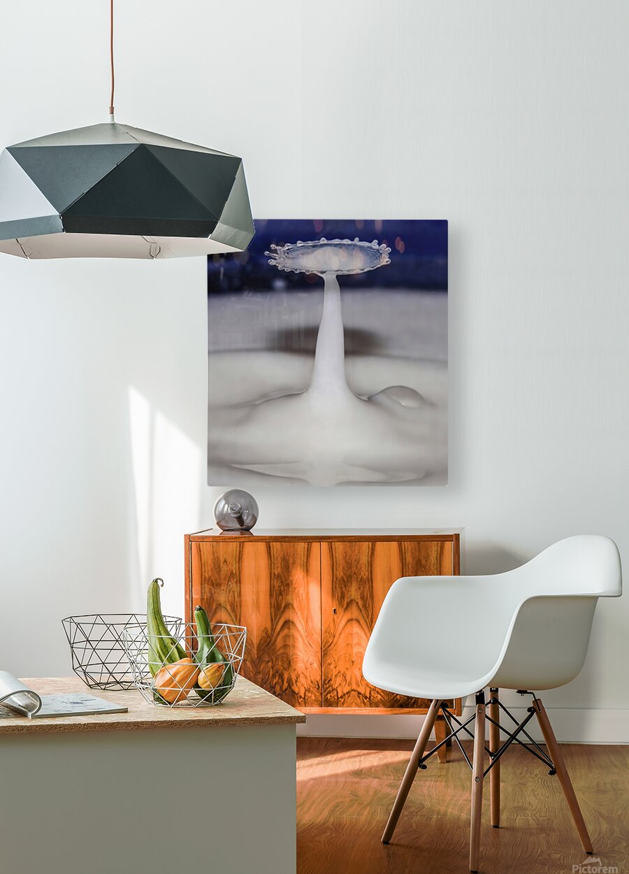 Drop of Milk  HD Metal print with Floating Frame on Back