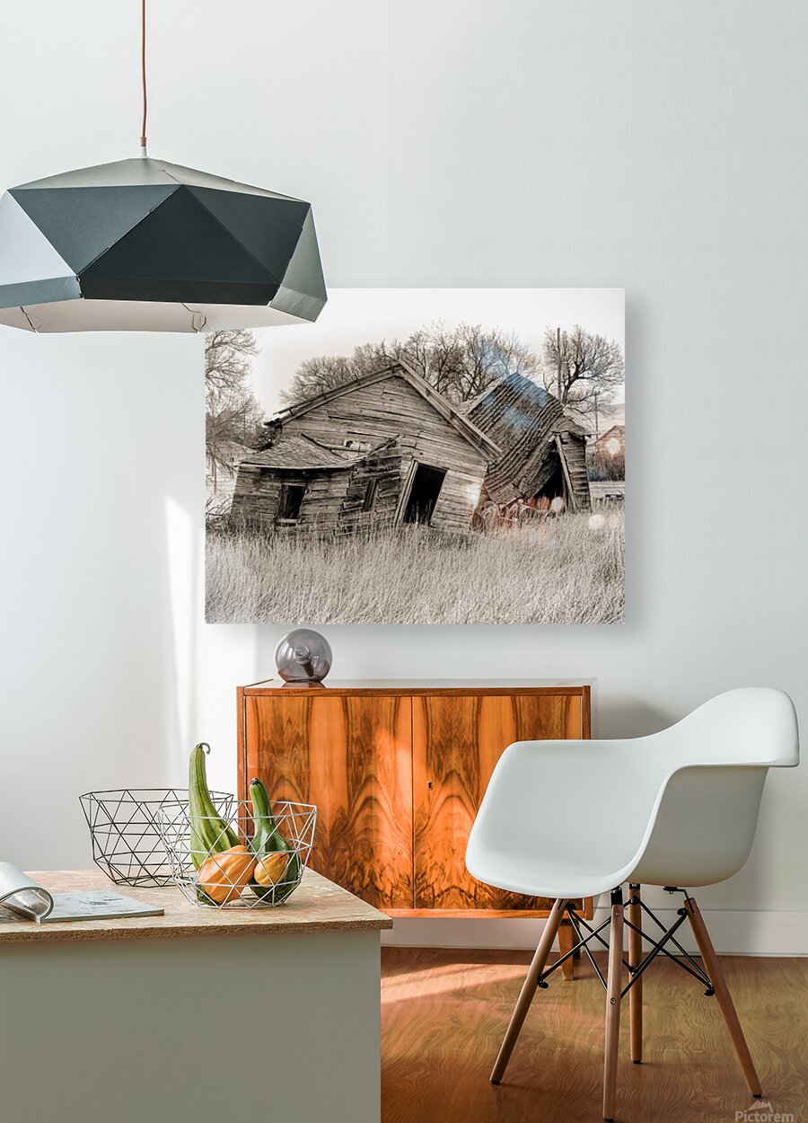 Abandoned farm  HD Metal print with Floating Frame on Back