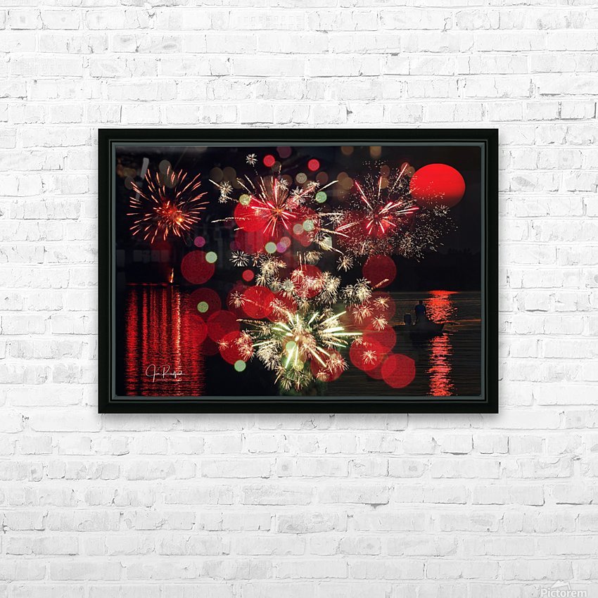  Fireworks Fantasy HD Sublimation Metal print with Decorating Float Frame (BOX)