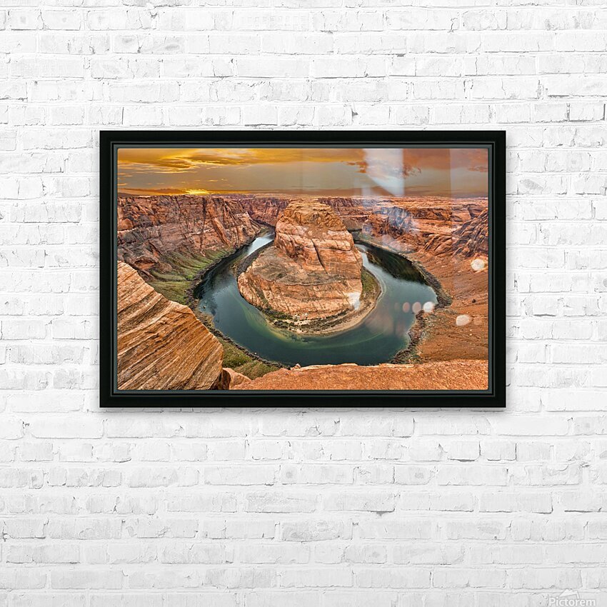 Horseshoe Bend  HD Sublimation Metal print with Decorating Float Frame (BOX)