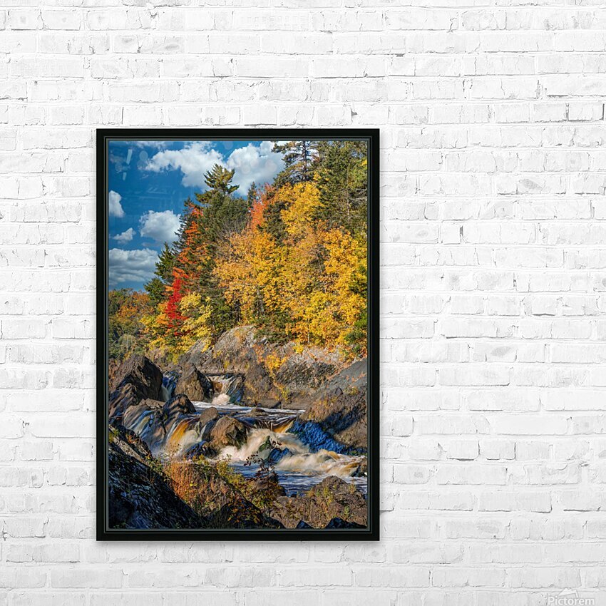 River Fall Colors HD Sublimation Metal print with Decorating Float Frame (BOX)