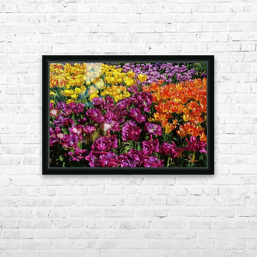 Red Tulip Mix HD Sublimation Metal print with Decorating Float Frame (BOX)