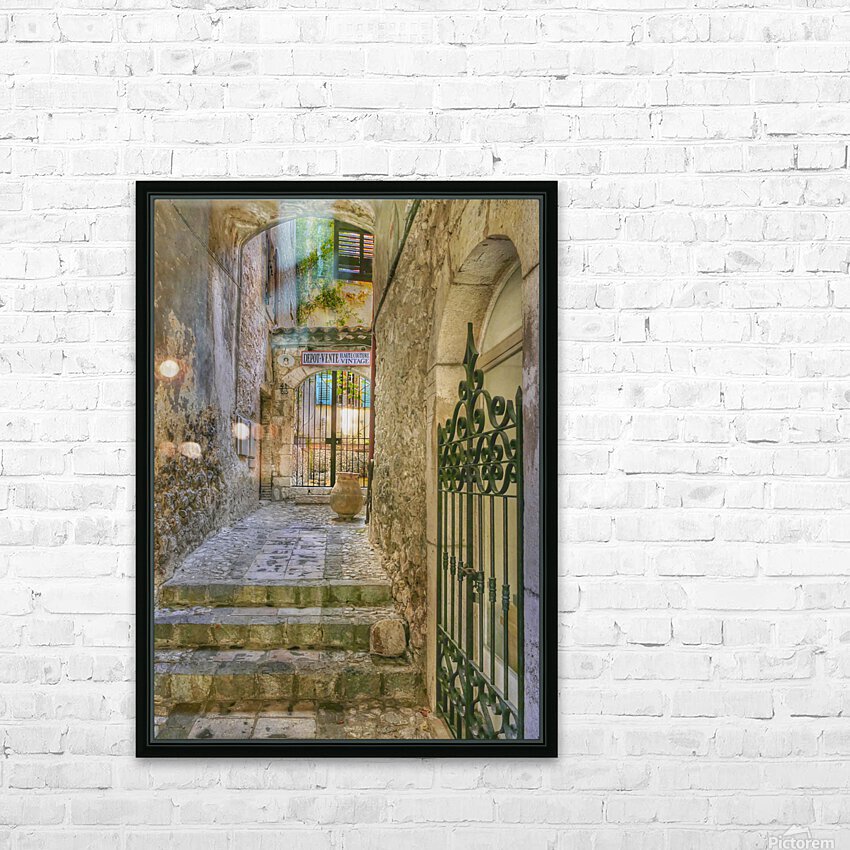 Store front in Les Baux HD Sublimation Metal print with Decorating Float Frame (BOX)
