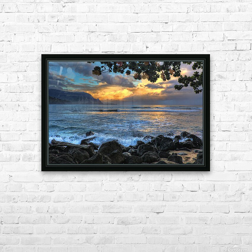Hanalei Bay Kauai HD Sublimation Metal print with Decorating Float Frame (BOX)