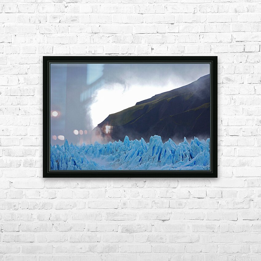  Blue ice glacier Chile HD Sublimation Metal print with Decorating Float Frame (BOX)