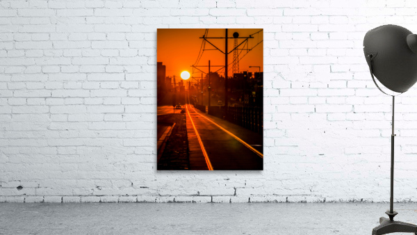 Sunset on tracks