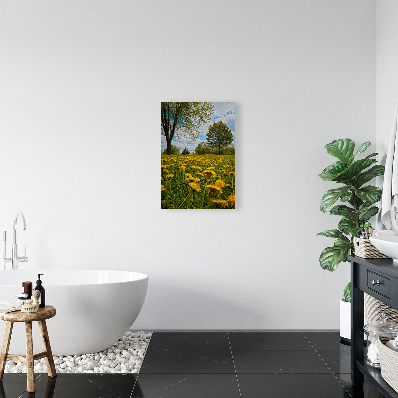 A crowd of dandelion Reproduction