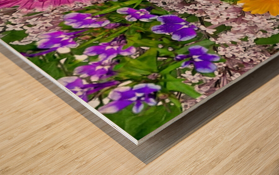 Spring Flower Mix Wood print