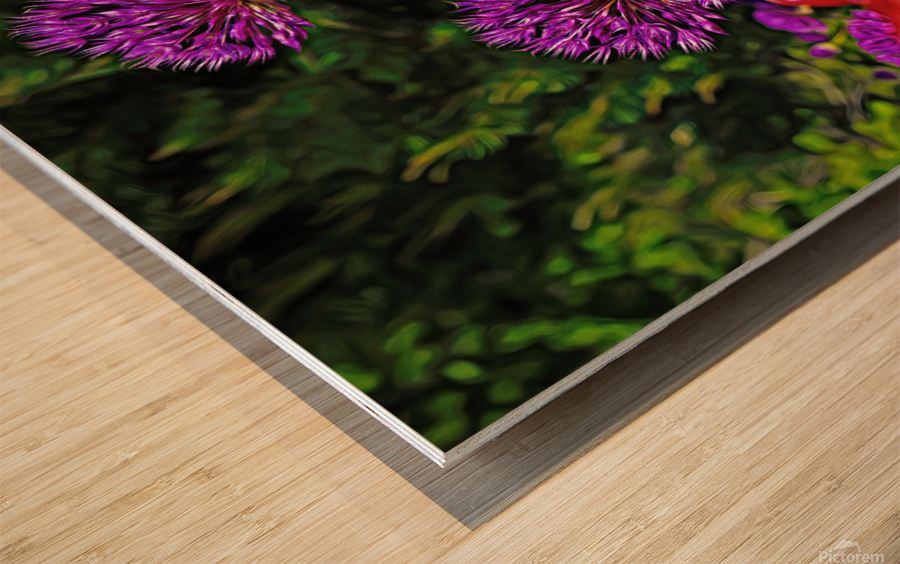 Flowers of color Wood print