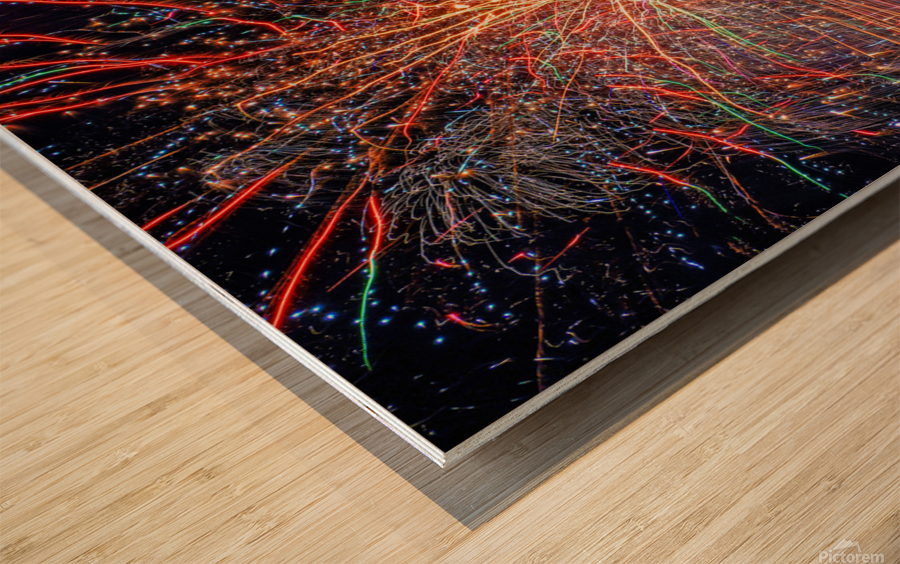Burst of the Patriotic Wood print