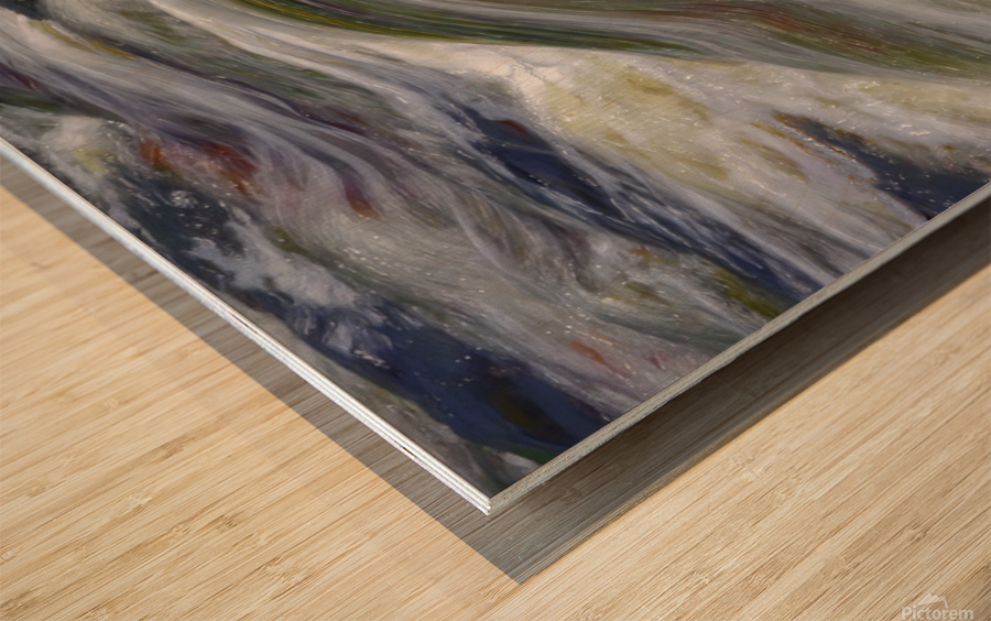 Swirling waters Wood print