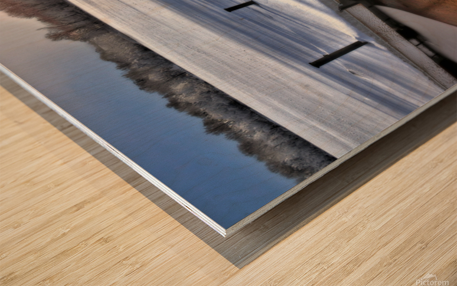 Snail Lake in Winter Wood print