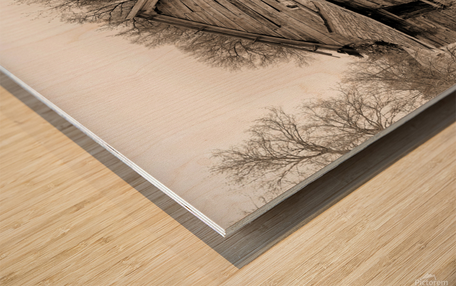 Abandoned farm Wood print