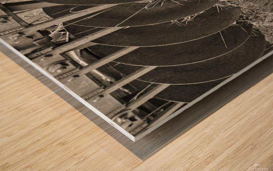 The farm cultivator Wood print