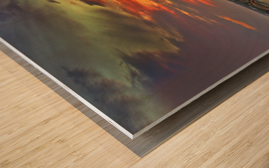  StPaul Mn Sunset Wood print