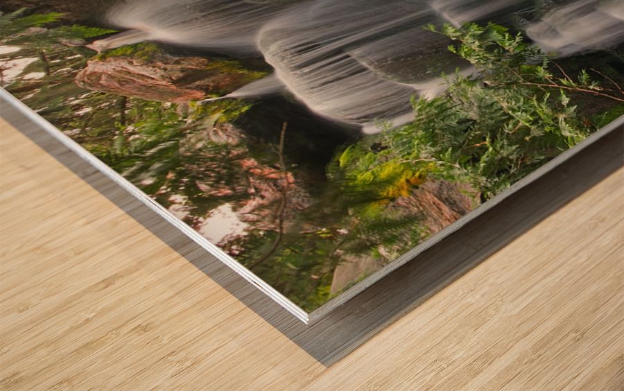 Water Falls at MnArboretum Wood print