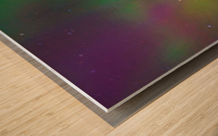 Northern Lights Wood print