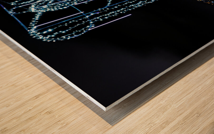 Aboretum Winter Lights Wood print