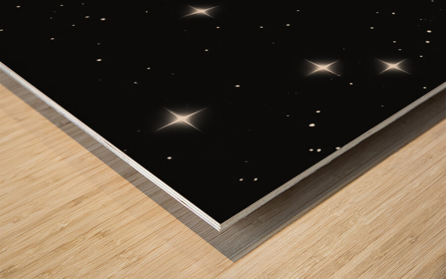 Full Moon Wood print